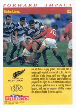 1995 Card Crazy Authentics Rugby Union NPC Superstars #82 Michael Jones Back